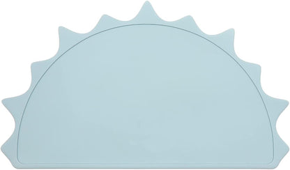 Silicone Placemats for Kids - Baby Toddler Placemats Set for Dining Table, Non-Slip Reusable, Dishwasher Safe (Light Blue, 1)