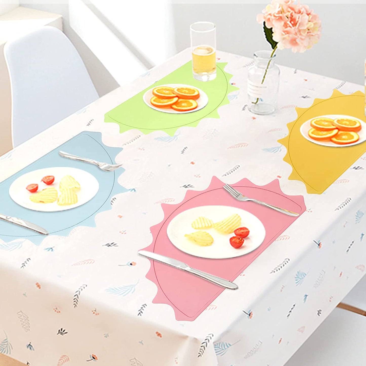 Placemats For Kids Silicone Toddler Placemat Dishwasher Safe Desktop Mats  Decor Heat Resistant Table Pad Dustproof For Shop - AliExpress